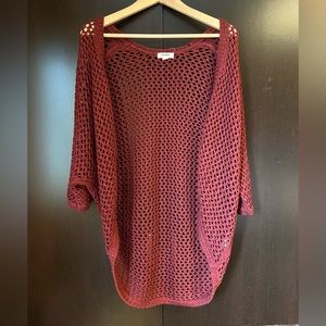 Garage Knit Cardigan, burgundy, size XS/S